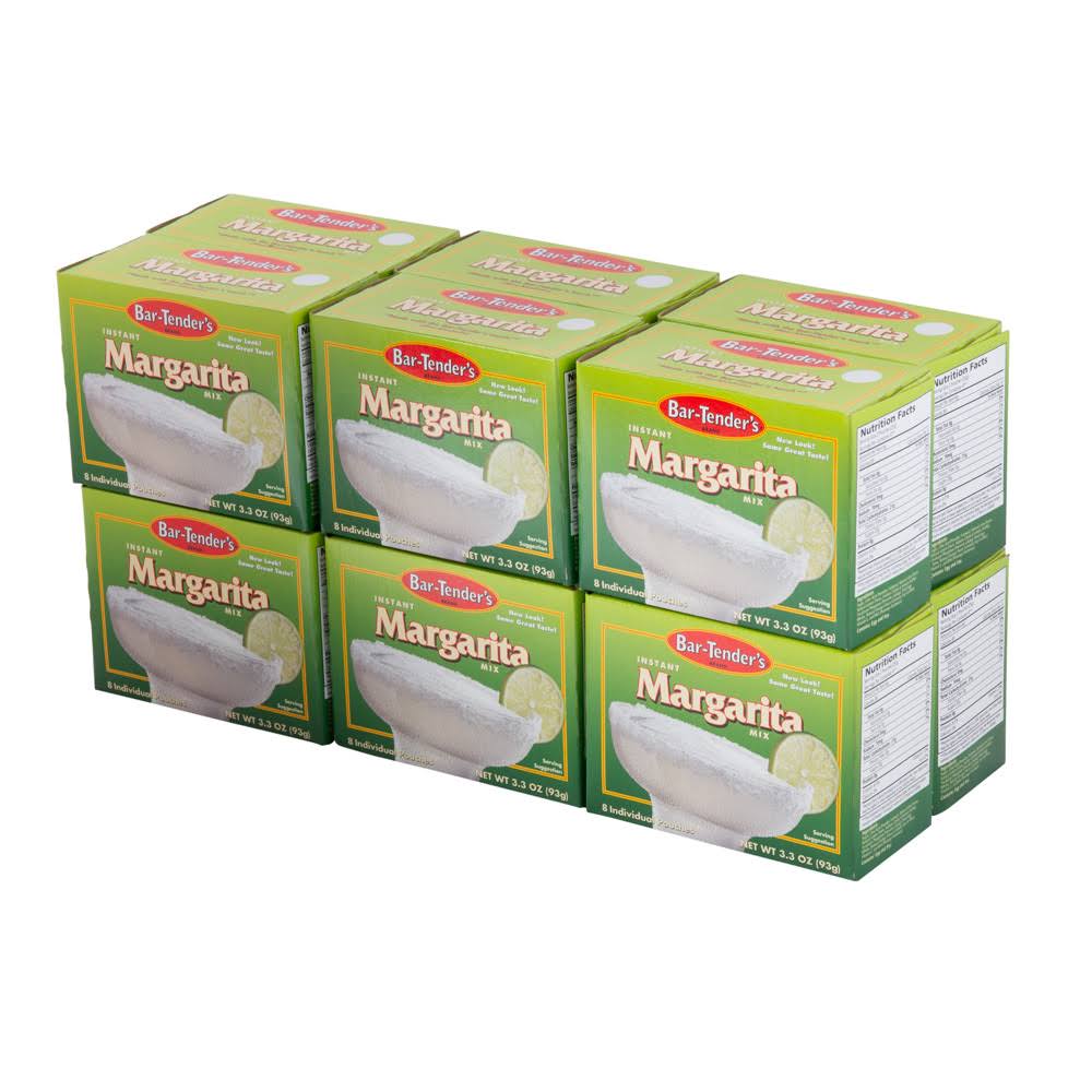 Bar-Tender&s Margarita Instant Cocktail Mix - Case of 12 Boxes - 96 Pouches