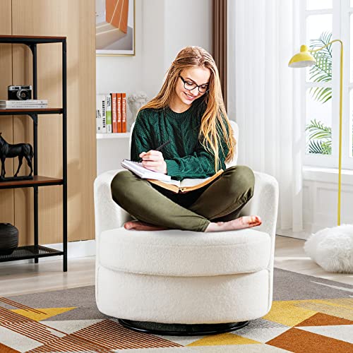 ODUWA Swivel Barrel Chair Set of 2