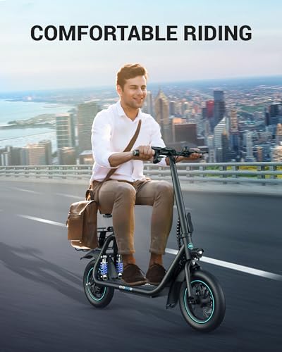Gyroor Electric Scooter Adults, 20/25 Miles Range 450W Motor up to 15.5/18.6 MPH Speed LCD Display, Electric Scooter with Basket