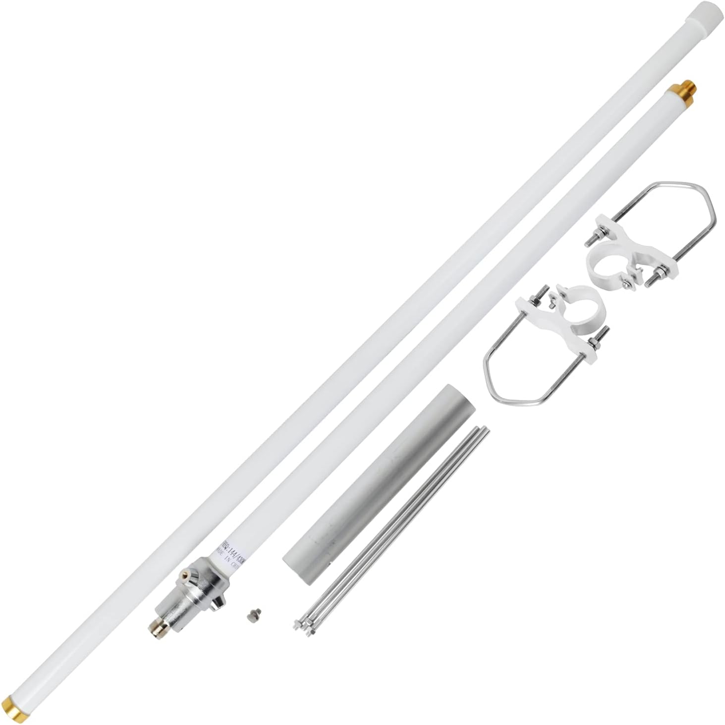 UAYESOK Amateur Base Station Antenna Dual Band UV 2Meter 70cm Fiberglass Mobile Radio Antenna GMRS Vertical Base Antenna 5.8' 200W High Gain for