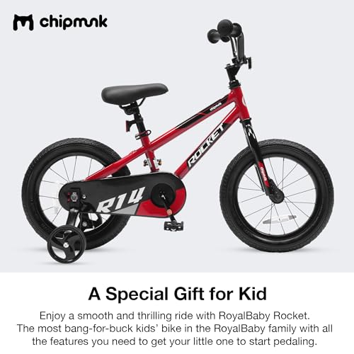 Chipmunk Kids Bike Toddlers 12 14 16 18 Inch Wheel Bicycle Beginners Boys Girls Ages 3-11 Years, Multiple Color Options