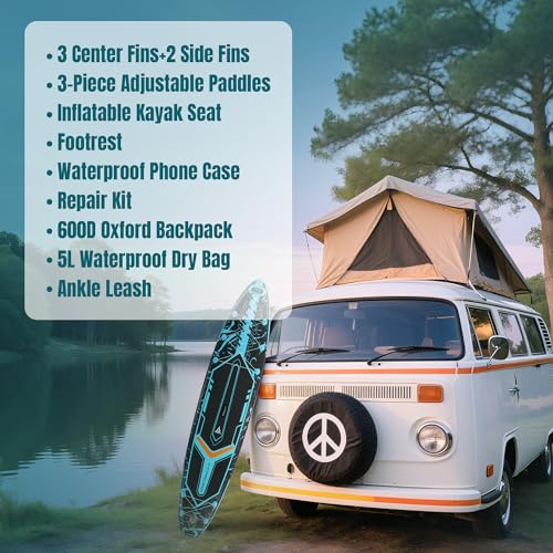 11'6"x35" Inflatable Stand Up Paddle Board 450LBS Weight Capacity Extra Wide Non-Slip Stable Deck Adult SUP
