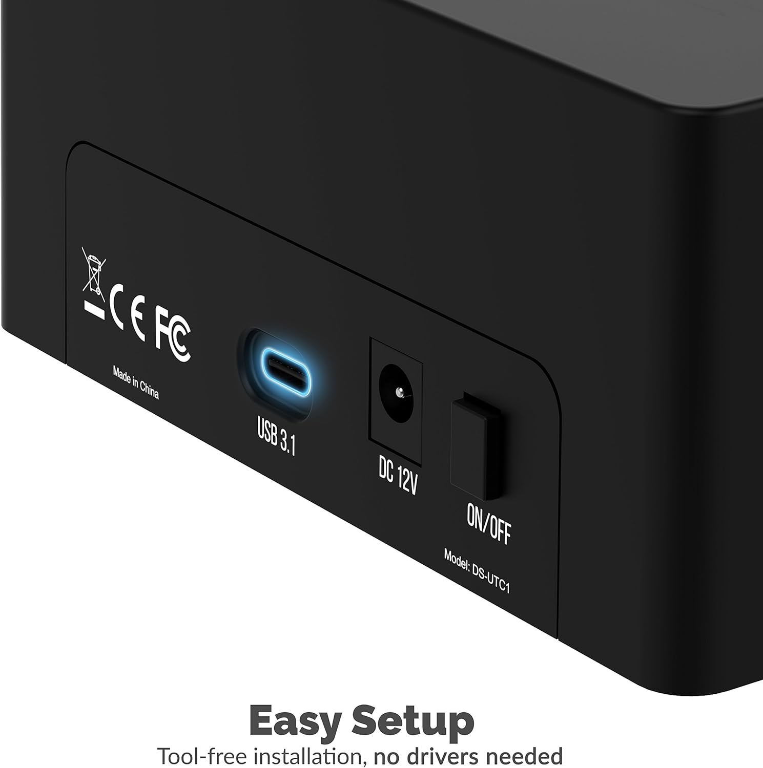 Sabrent USB 3.1 to SATA External Hard Drive Docking Station for 2.5 or 3.5in HDD