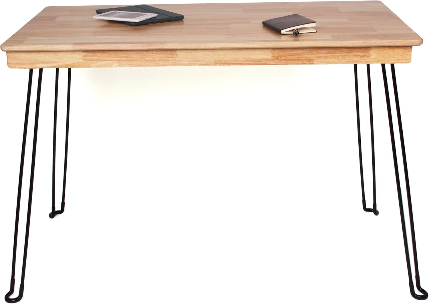 Wooden Folding Table Portable Folding Wood Desk 43in Fold-Down Workbench No Assembly Required for Home Office Writing Reading Desk Puzzle Table Small