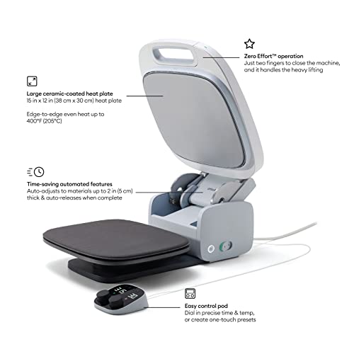 Cricut Autopress- Professional Automated Heat Press for T-Shirts, Decor, Home-Friendly Design, Commercial-Level Capabilities