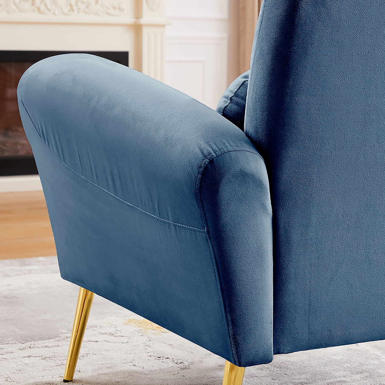 Jayseem Modern Wooden Leg Armless Living Room Chair