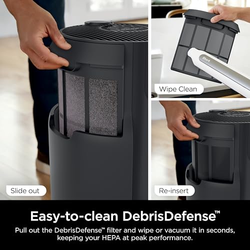 Shark Air Purifiers for Home Large Room with NeverChange Air Filter, 5 Year HEPA Filter, Covers 650 Sq. ft