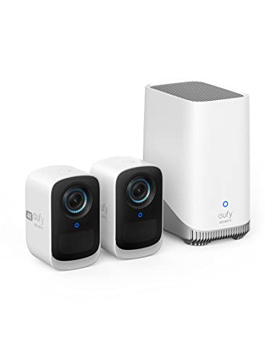 eufy Security eufyCam S300(eufyCam 3C) 2-Cam Kit, Security Camera Outdoor Wireless, 4K Camera, Expandable Local Storage up to 16TB