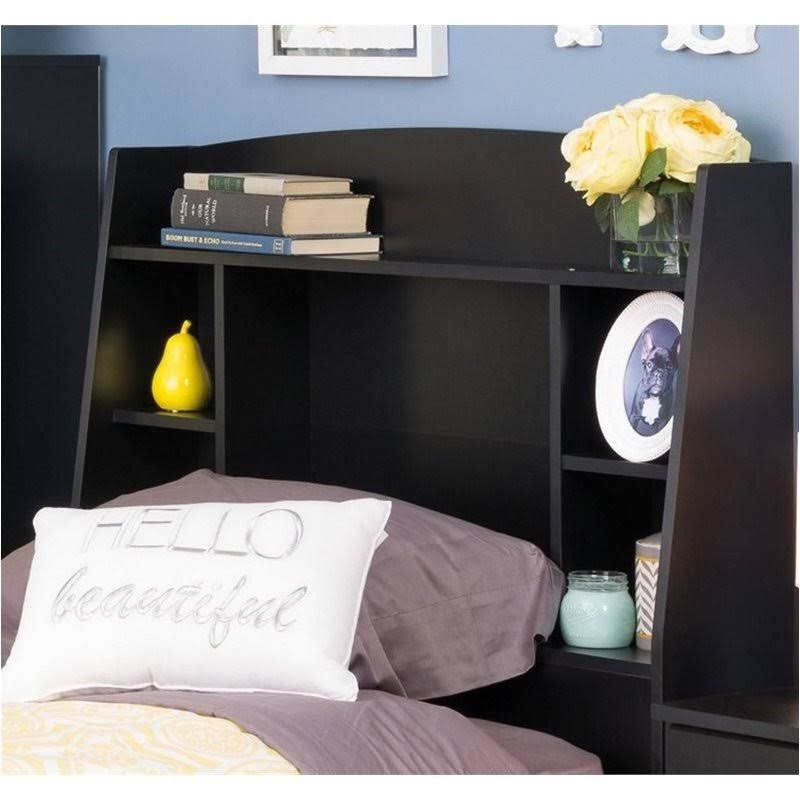 Hawthorne Collections Twin Bookcase Headboard in Black - HC-654910