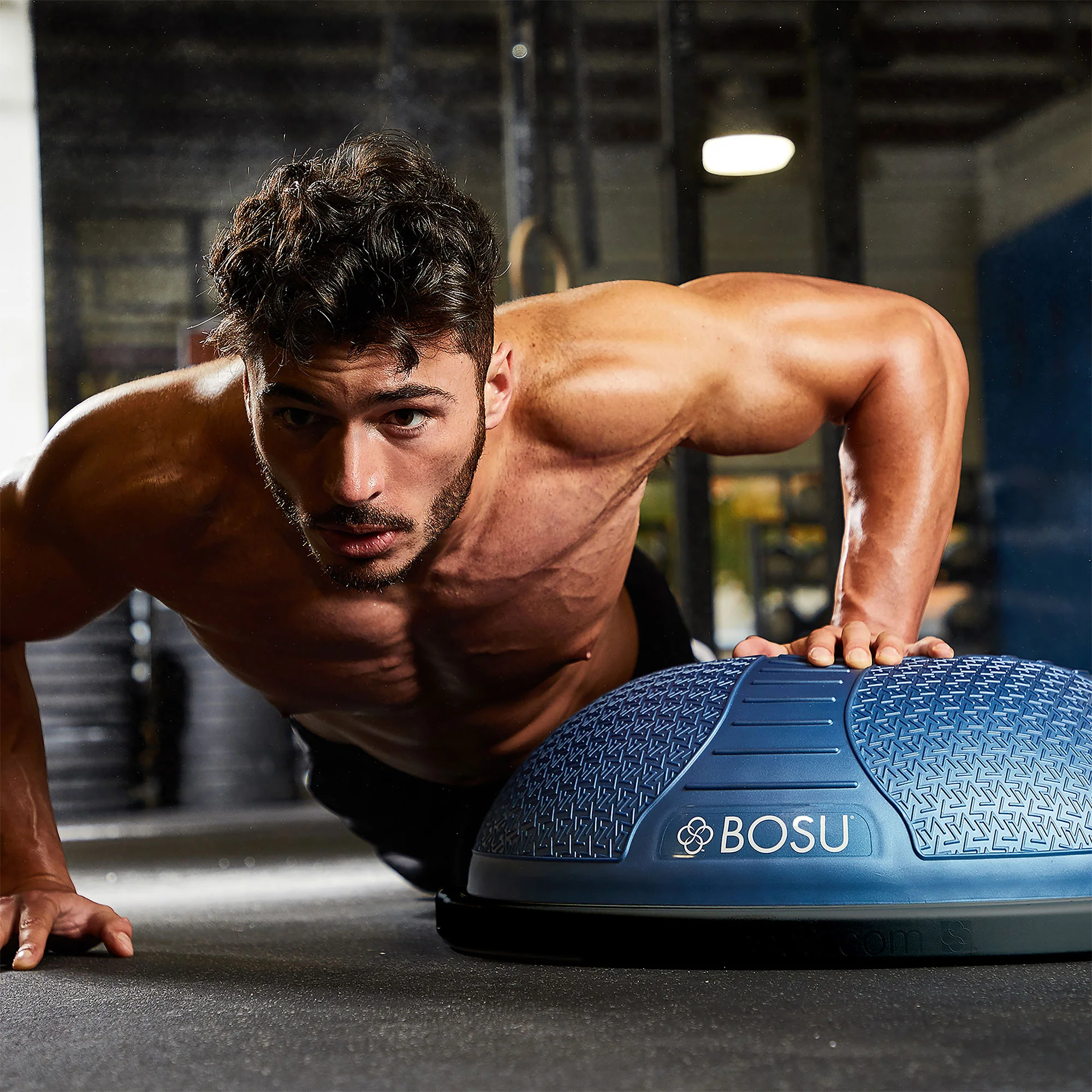 Bosu Home Balance Trainer for Strength, Flexibility, and Cardio, Blue