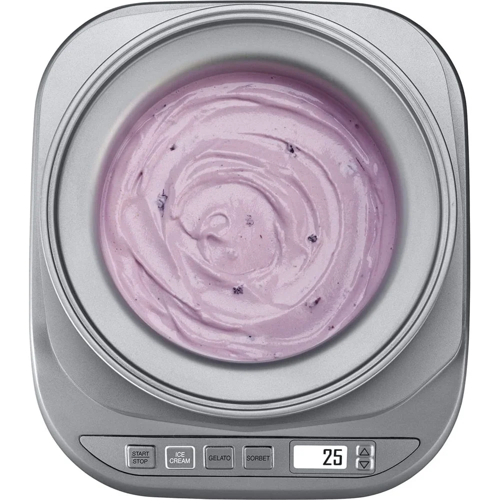 Cuisinart Ice Cream Maker Machine, 2-Quart, Cool Creations Frozen Yogurt, Gelato, Sorbet Maker, LCD Screen and Timer, Stainless Steel, ICE-70P1