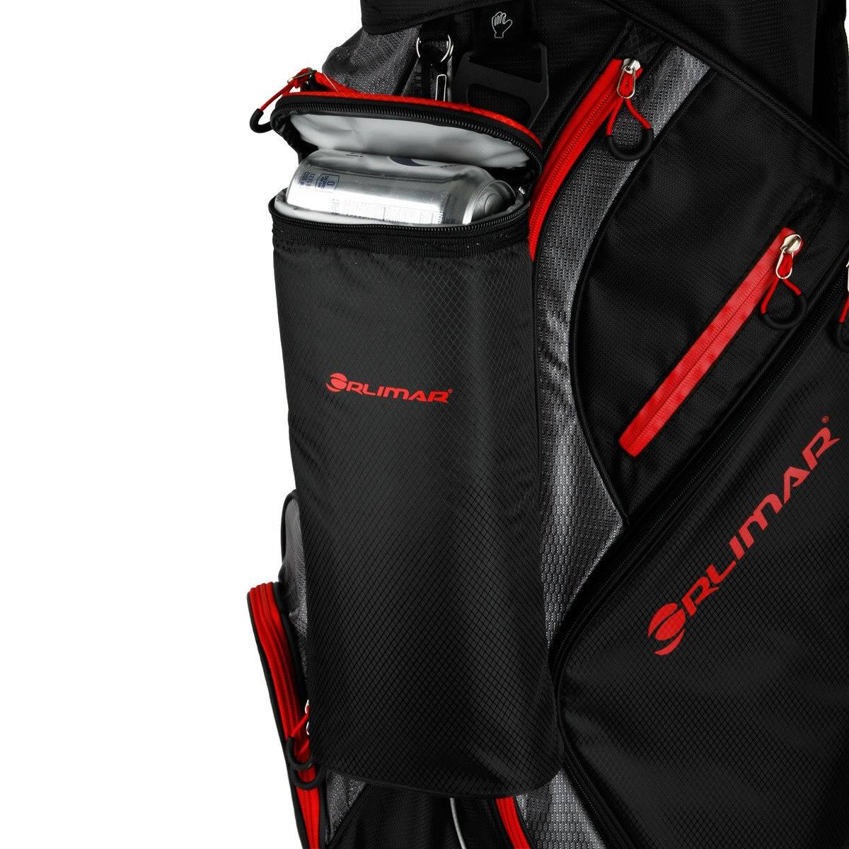 Orlimar Golf CRX Cooler Cart Bag - Black/Red/Charcoal