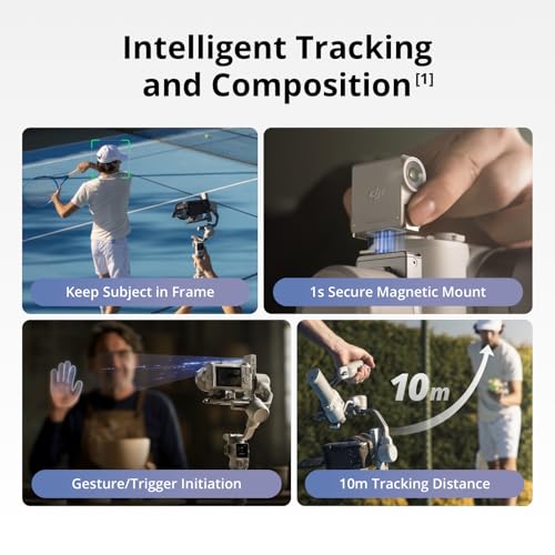 DJI RS 4 Mini, Gimbal Stabilizer for Cameras Canon/Sony/Panasonic/Nikon/Fujifilm, Auto Axis Locks, 2kg/4.4lbs Payload, Intelligent Tracking