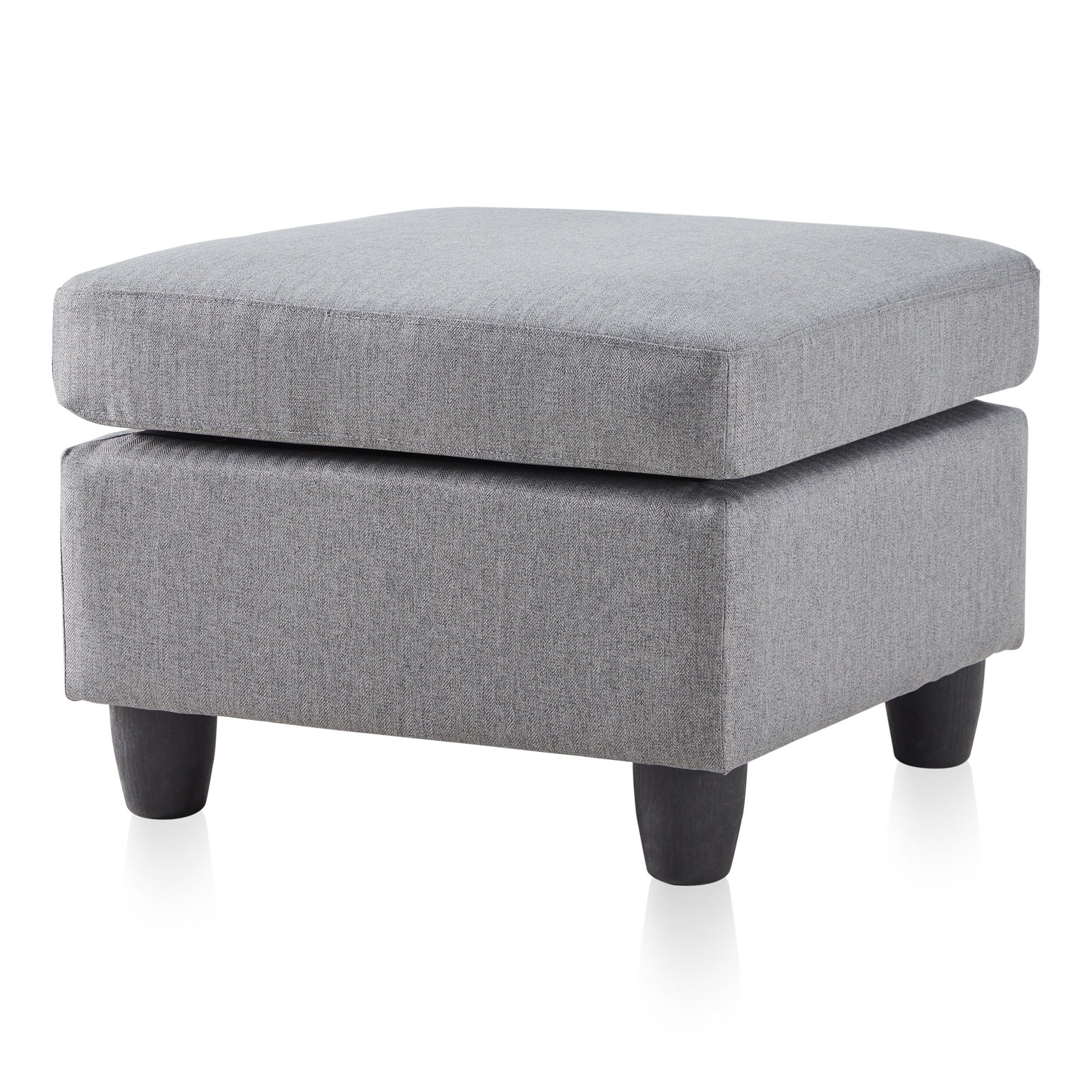 BELLEZE Altera Convertible Sectional Sofa, Modern Linen Fabric L shaped Couch 3-Seat With Reversible Chaise For Small Space, Gray