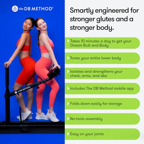 The DB Method Squat Machine, Workout Equipment for Home Gym, Exercise Leg and Glutes, Low Impact Lower Body Fitness Workouts, Training for Total-Body
