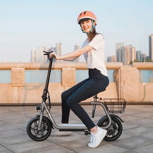 Jasion JS3/PRO Electric Scooter with Seat, 650/850W Peak Motor, 20/25Miles Ranges Scooters for Adults, 20/25MPH Max Speed