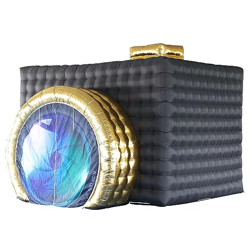 SAYOK Inflatable Party Tent Inflatable Nightclub White Inflatable Camera Photo Booth Enclosure Inflatable Cube Tent for Event, Show, Exhibition, Bars