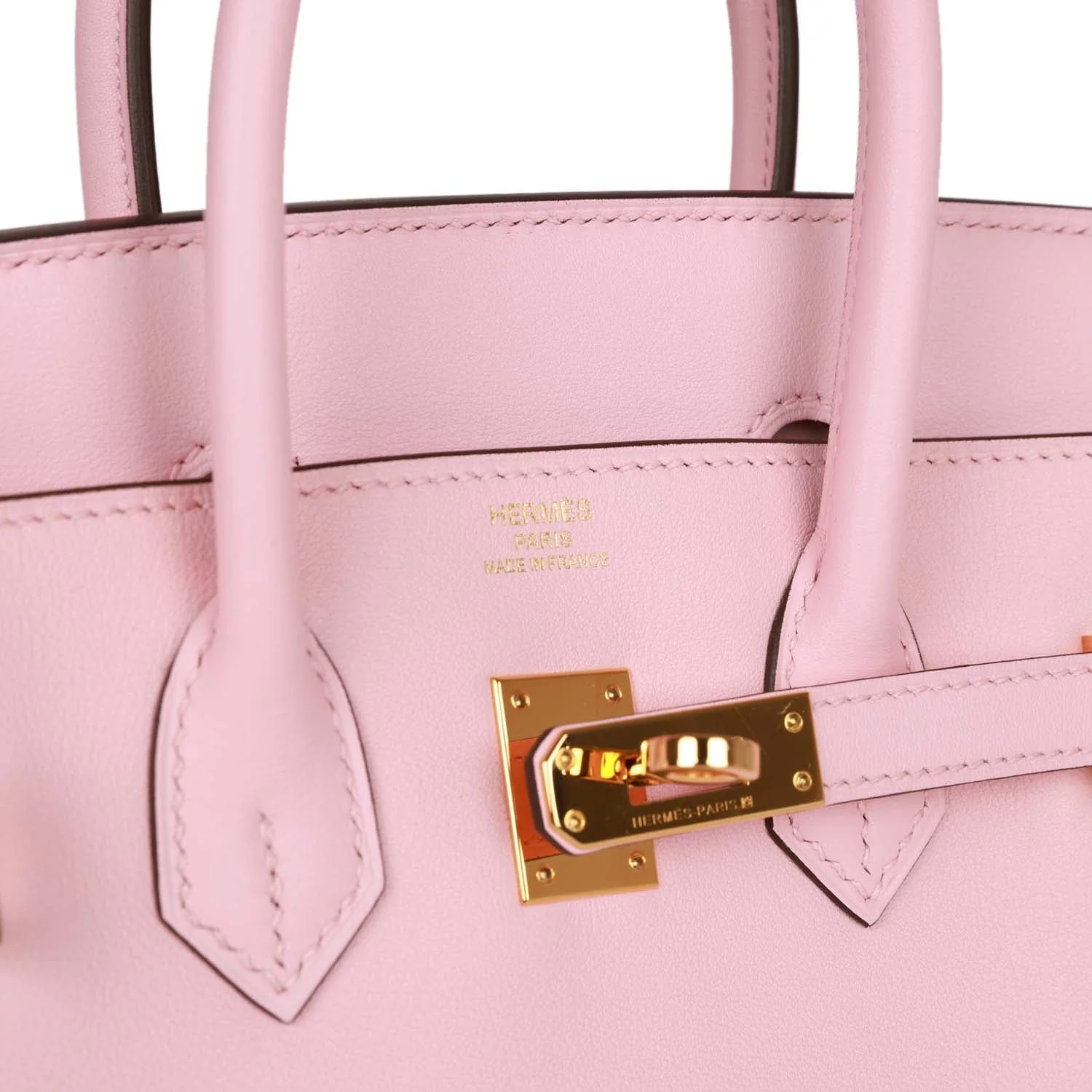 Pre-owned Hermes Birkin 25 Rose Sakura Swift Gold Hardware