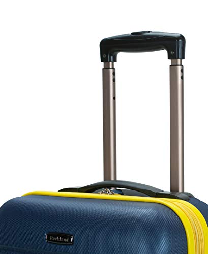 Rockland Melbourne Hardside Expandable Luggage with Spinner Wheels, 2TONENAVY, 2 Piece (20/28)