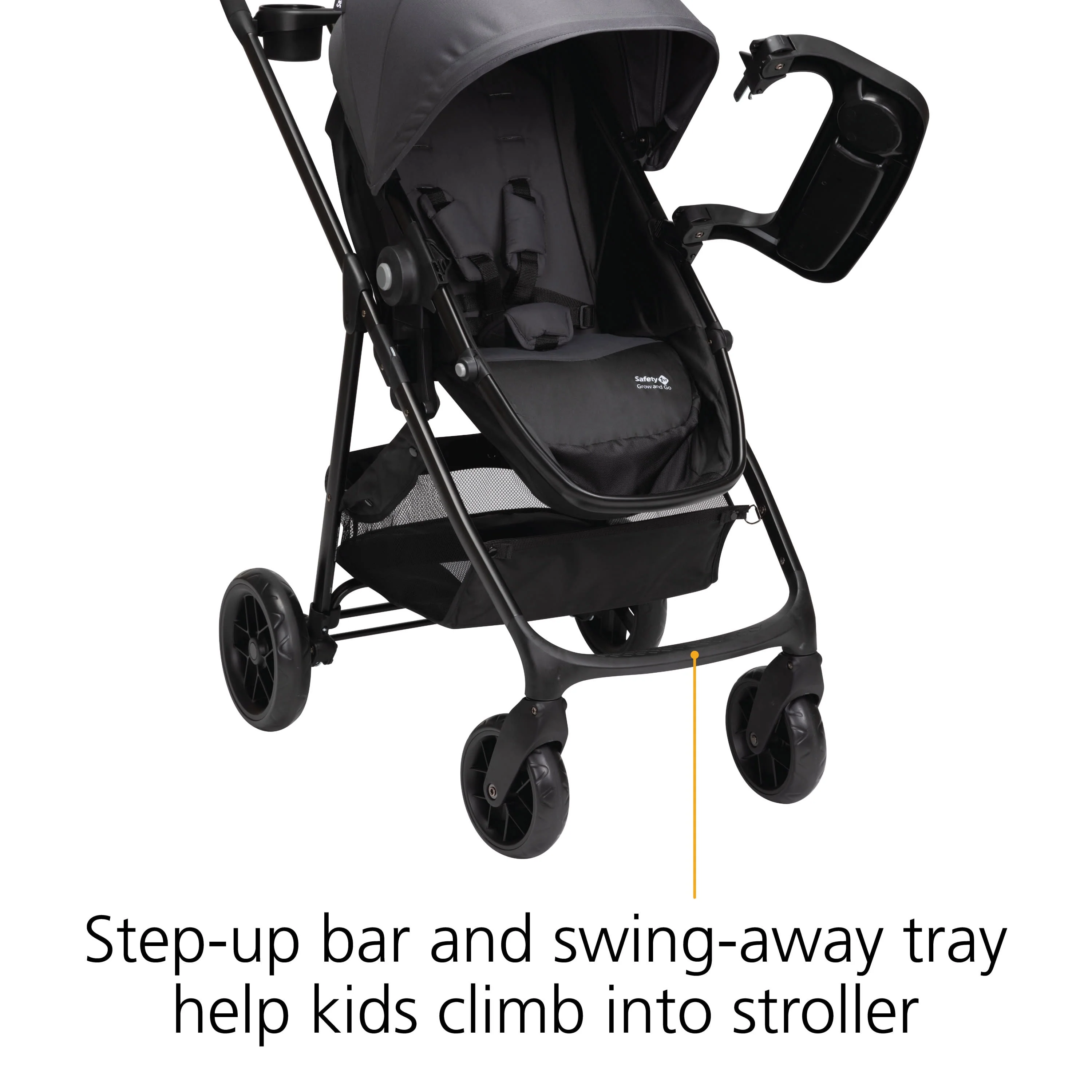 Safety 1st Grow and Go Sprint Modular Travel System Stroller with Rear-Facing Infant Car Seat, Whisper Grey