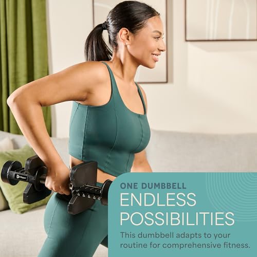 Lifepro Adjustable Dumbbells Set - 5in1-15lb 25lb 43lb 55lb weights Set & Single with Rack - Quick Adjust, Secure Grip