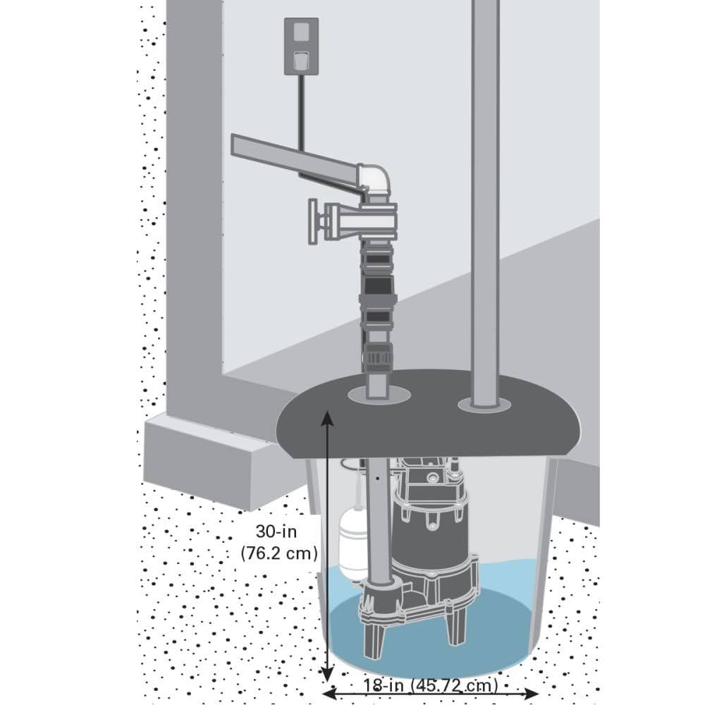 Zoeller 0.5-HP 115-Volt Cast Iron Sewage Sump Pump | 1263-0001