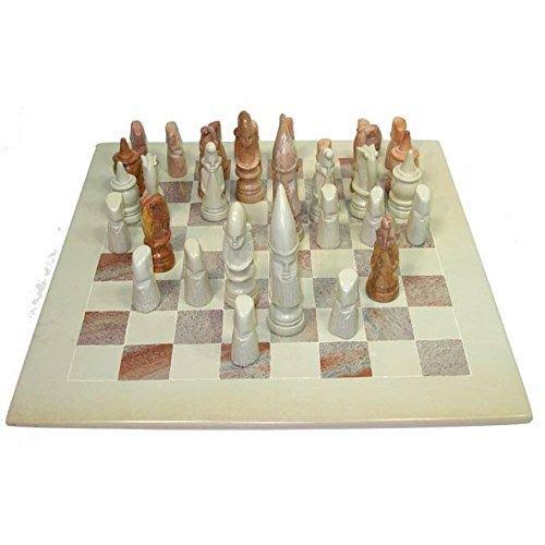 Smolart Hand Carved Soapstone Maasai Chess Set 14x22 Board
