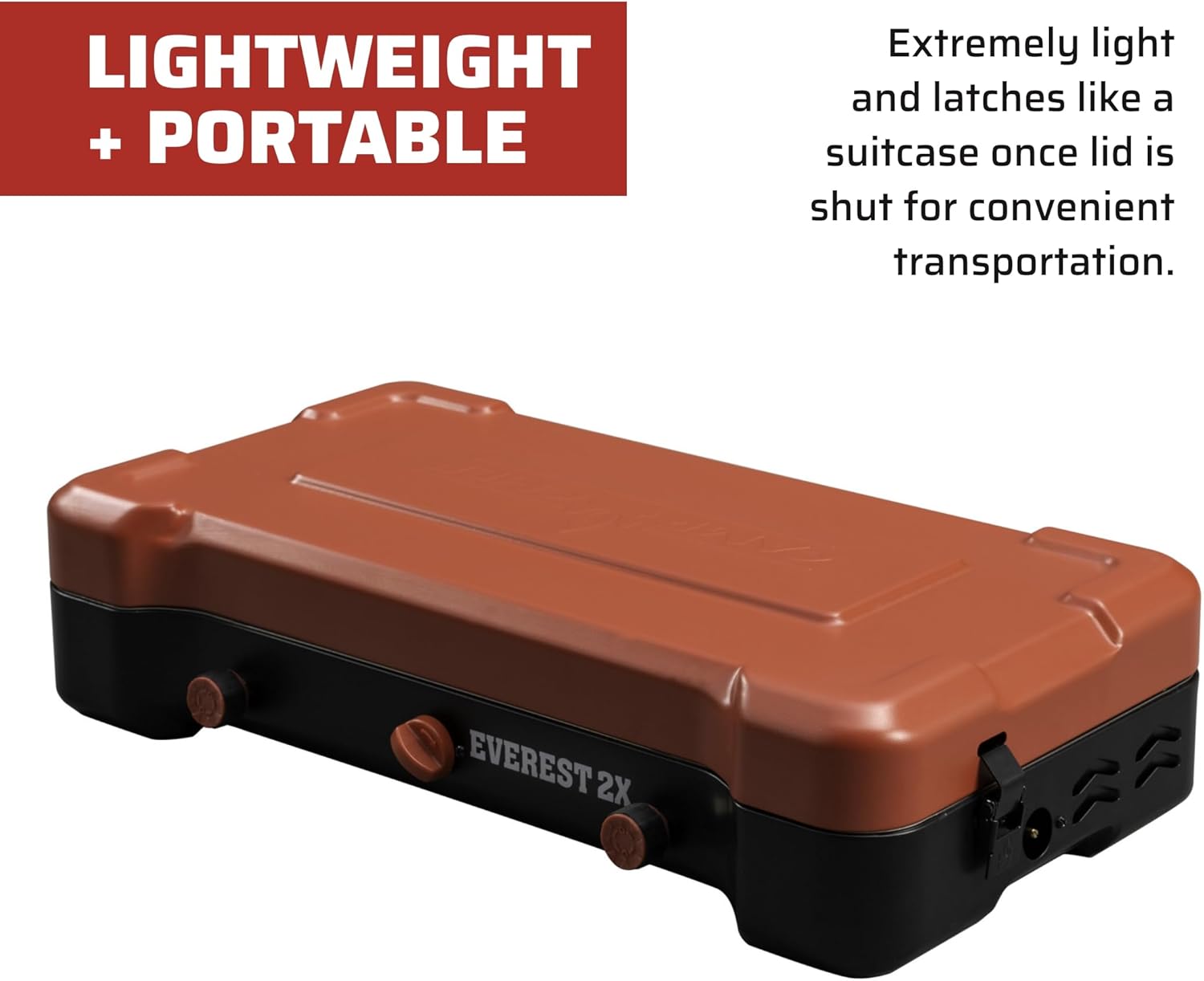 Camp Chef Mountain Series Everest 2X - High Output Two-Burner Camp Stove - Lid Doubles as Windscreen - Portable Cooking Stove - For Outdoor Cooking