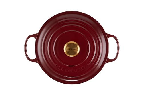 Le Creuset Enameled Cast Iron Signature Round Dutch Oven, 5.5 qt., Cerise