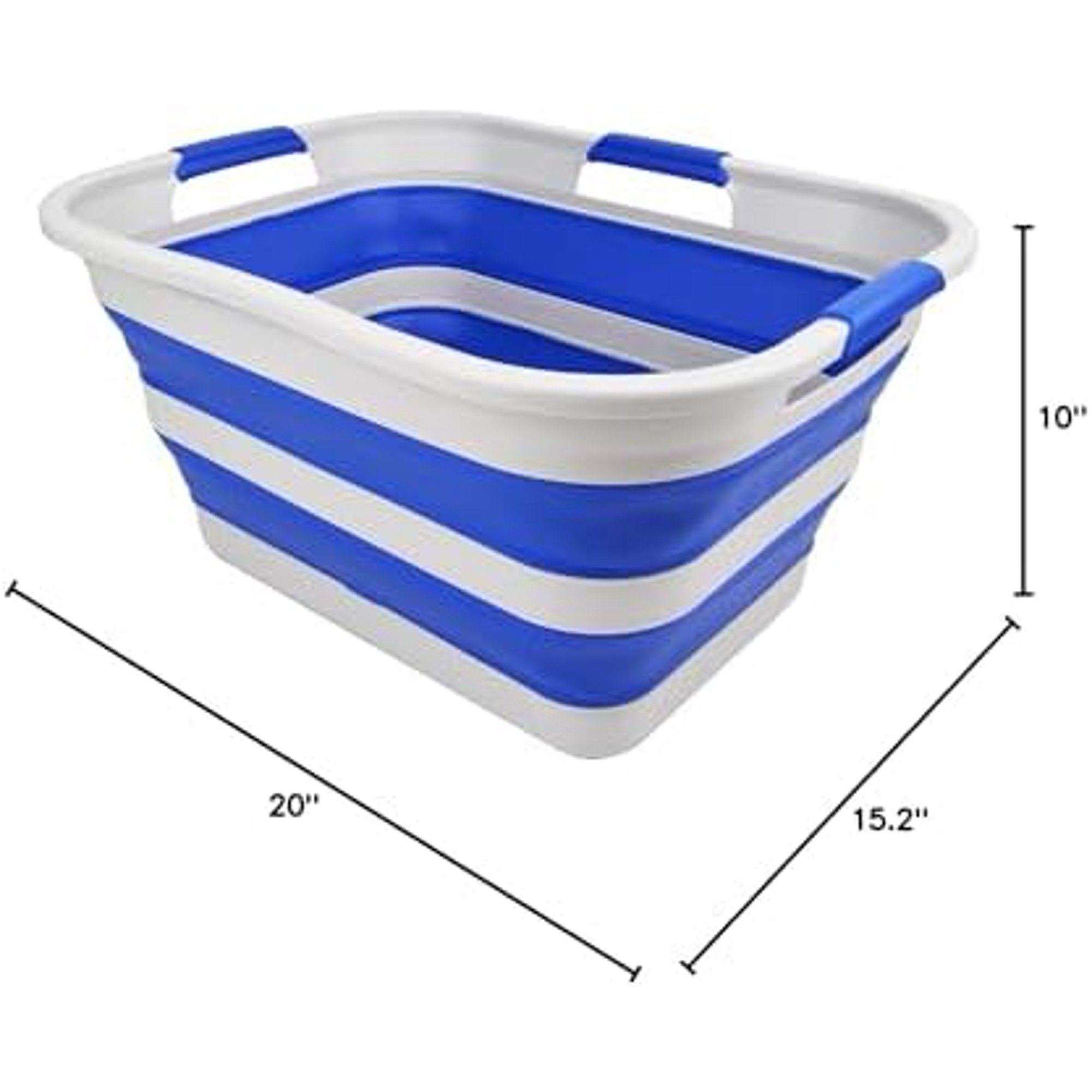 30L(8 gallon) Collapsible Plastic Laundry Basket - Foldable Pop Up Storage Container/Organizer - Space Saving Hamper/Basket