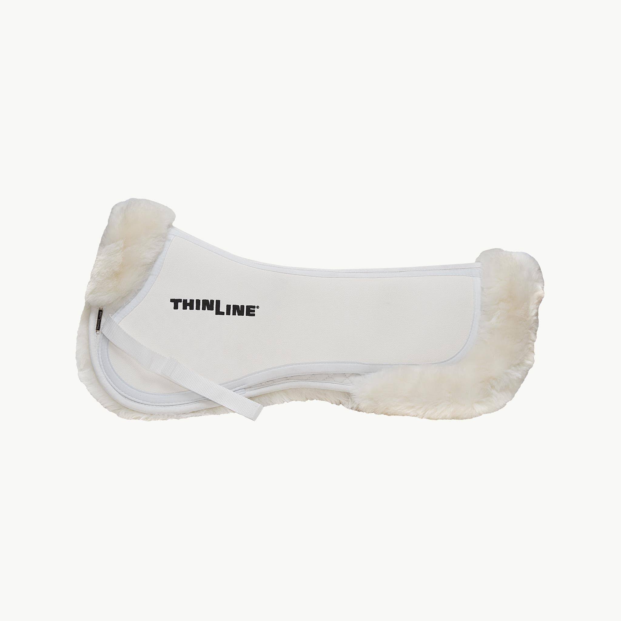 Thinline Full Sheepskin Trifecta Correction Half Saddle Pad in Black, Large
