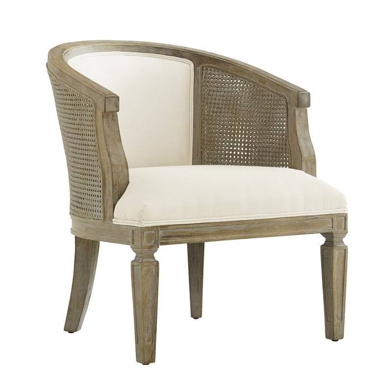 Linon Sandry Wood Barrel Chair in Brown - CYMX403