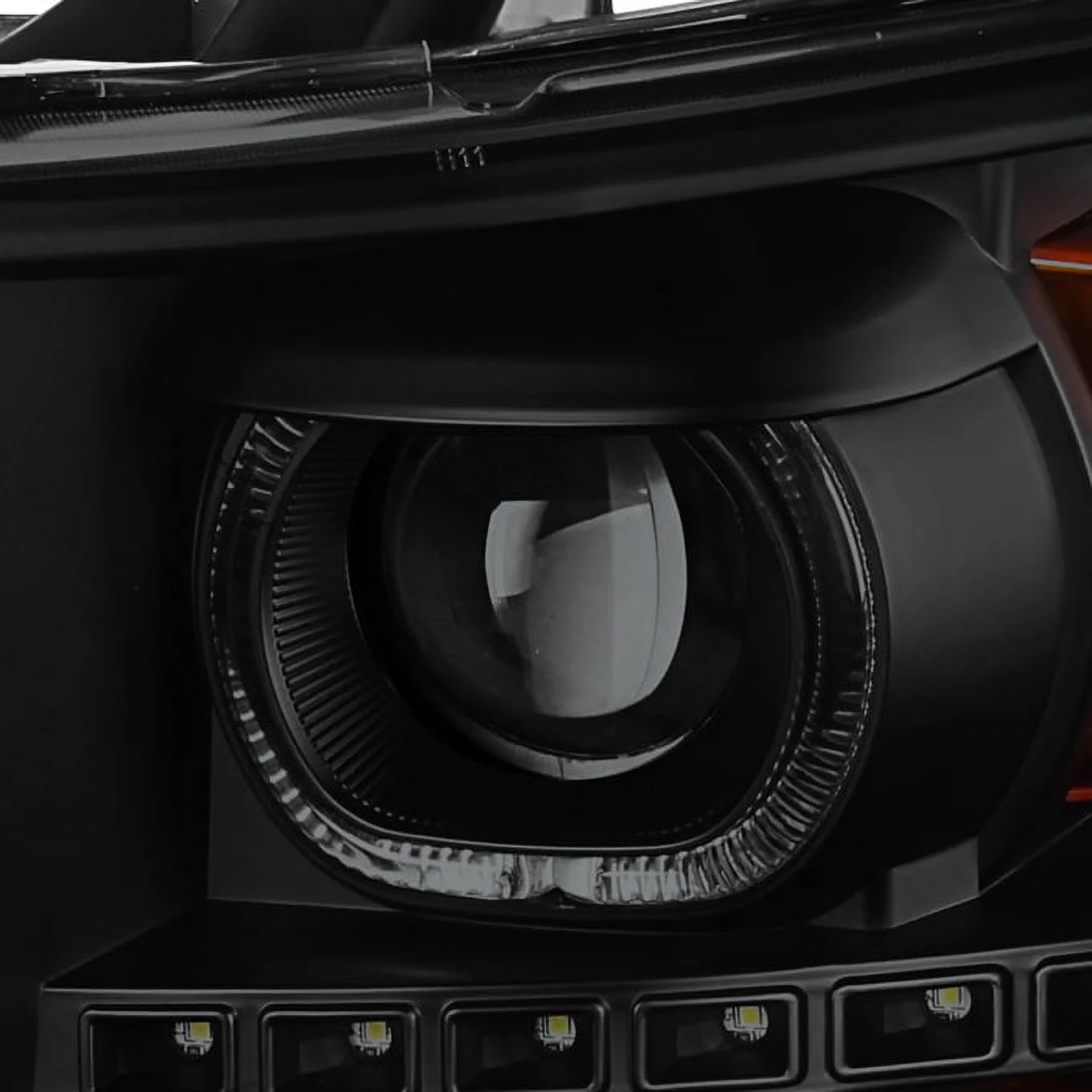 AKKON - For Black Smoked For 07-13 Silverado 1500 2500 3500 HD LED Halo Projector Headlights+ LED Tail Light
