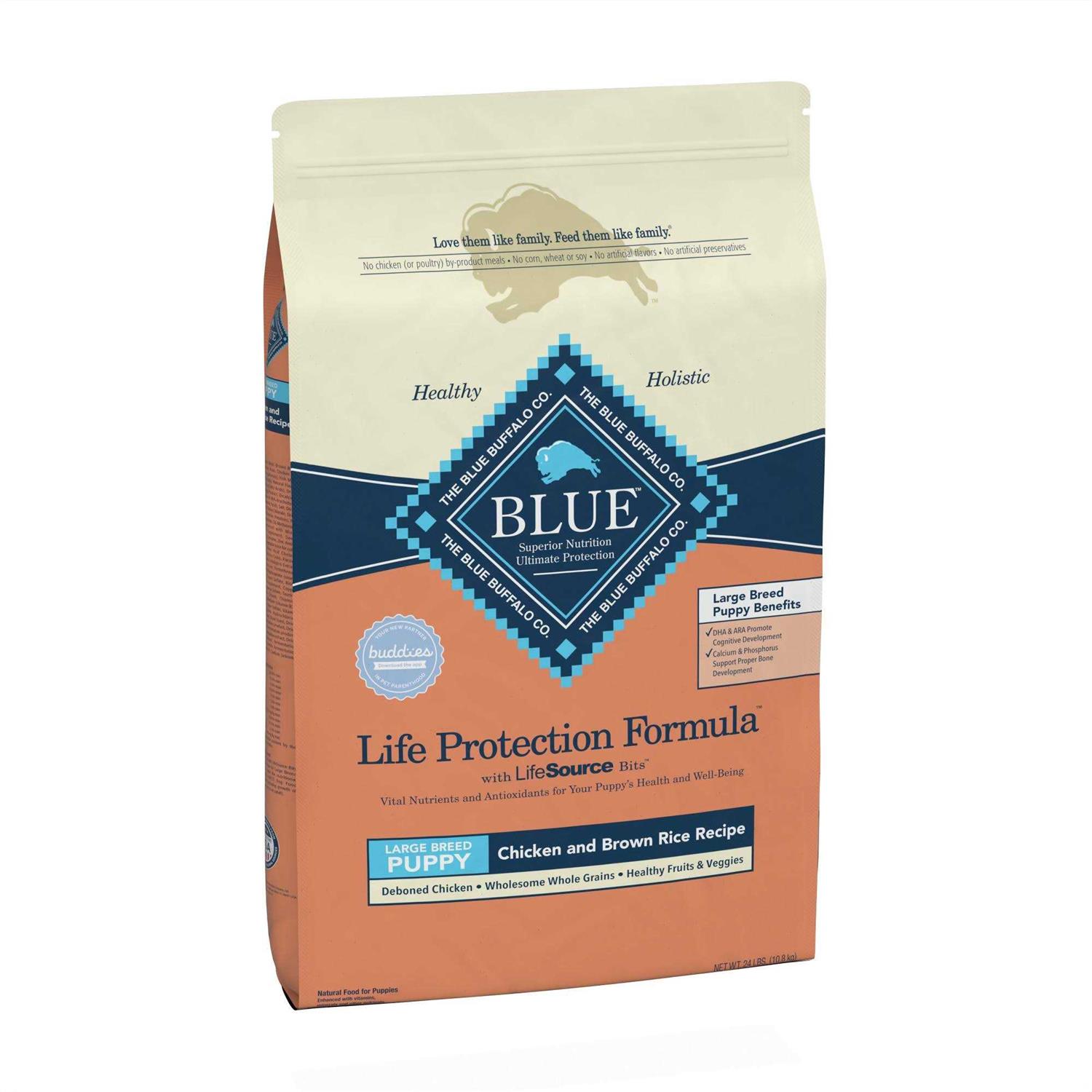 Blue Buffalo Life Protection Formula Natural Chicken and Brown Rice Puppy Large Breed Dry Dog Food - Pet Supplies online store