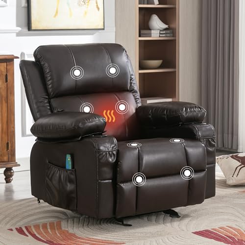 Leather Rocker Recliner Chair