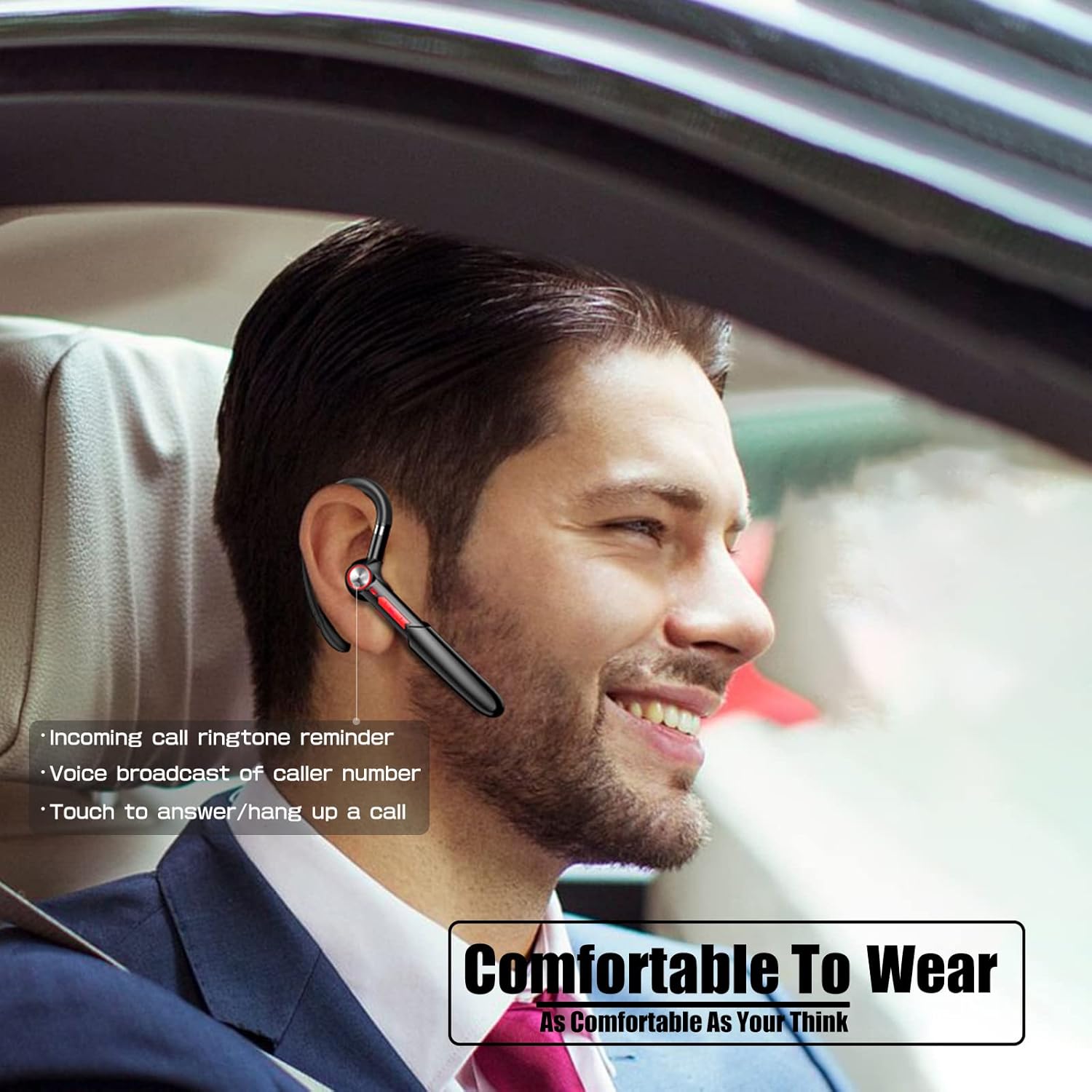 Headphones Bluetooth Wireless Bluetooth Headphones with mic Cell Phone Noise Canceling earpiece Hands-Free Headset