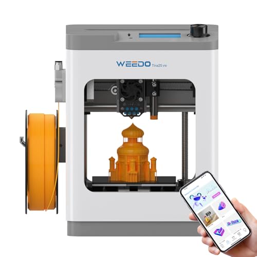 TINA2S 3D Printer with WiFi Printing, WEEDO Mini 3D Printers for Kids and Beginners, Auto Leveling and Fully Assembled FDM 3D Printer