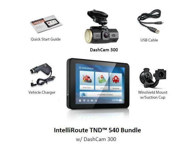 Rand McNally IntelliRoute TND 540LM with Dash Cam 300 Truck GPS with Dashcam