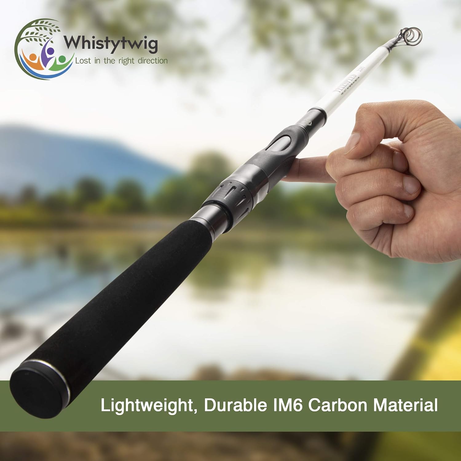 Telescopic Fishing Rod, Lightweight Carbon Fiber - Collapsible Freshwater and Saltwater Fishing Pole for Travel, Boating Trips - Durable