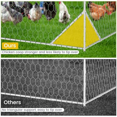 Large Metal Chicken Coop, Walk-in Poultry Cage