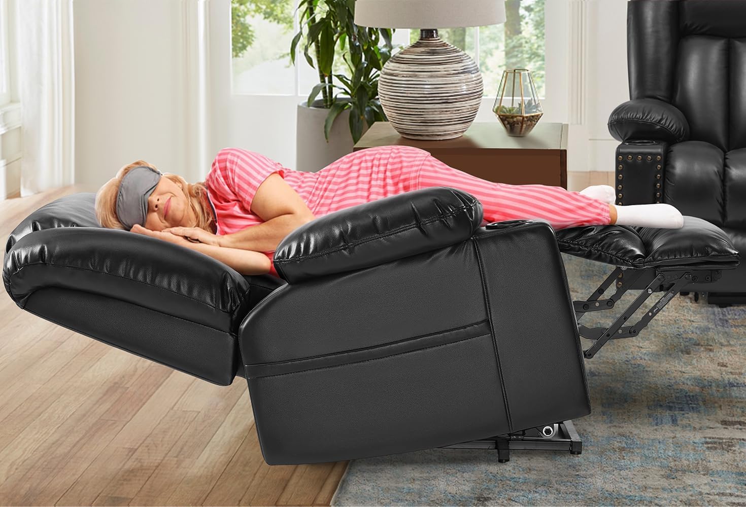 Dual Motor Power Lift Chair Recliner for Elderly with Heat and Massage, Infinite Position Lay Flat Lift Chairs Recliners for Seniors, USB Ports