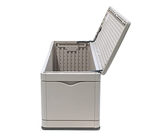 Lifetime 60012 Extra Large Deck Box, 130 Gallon, Desert Sand/Brown