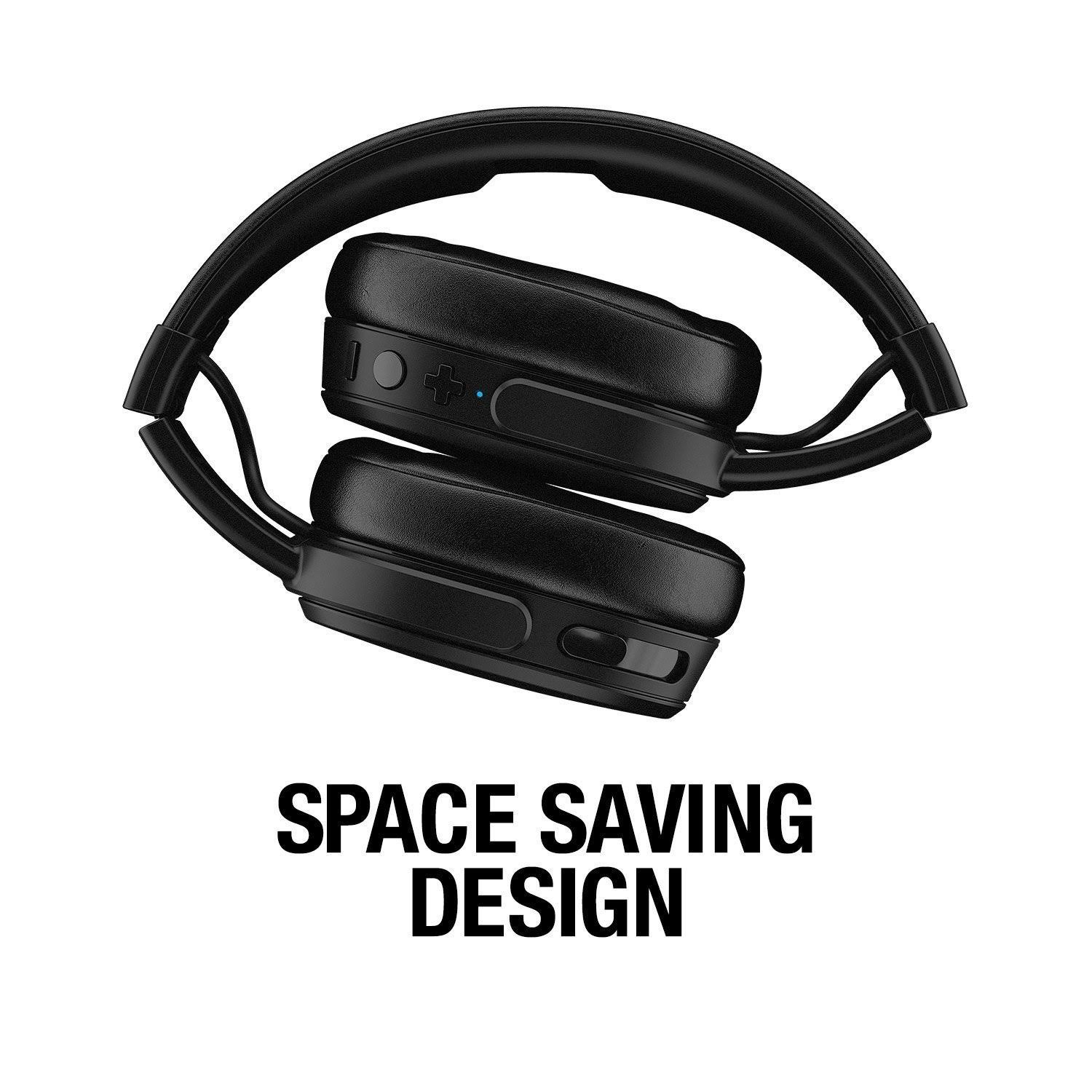Skullcandy Crusher Bluetooth Wireless Over-Ear Headphones with Mic - Black/Coral