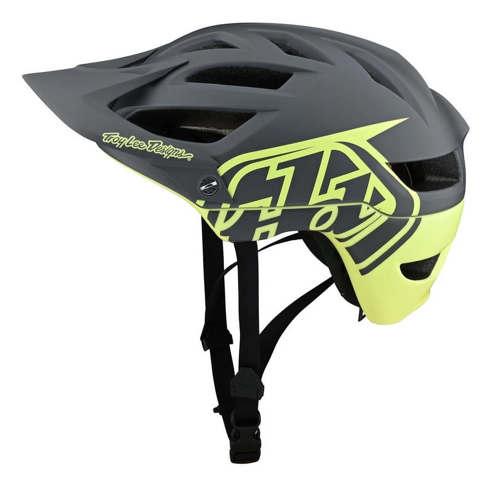 Troy Lee Designs A1 Classic MIPS MTB Mountain Bike Helmet Gray/Yellow MD/LG