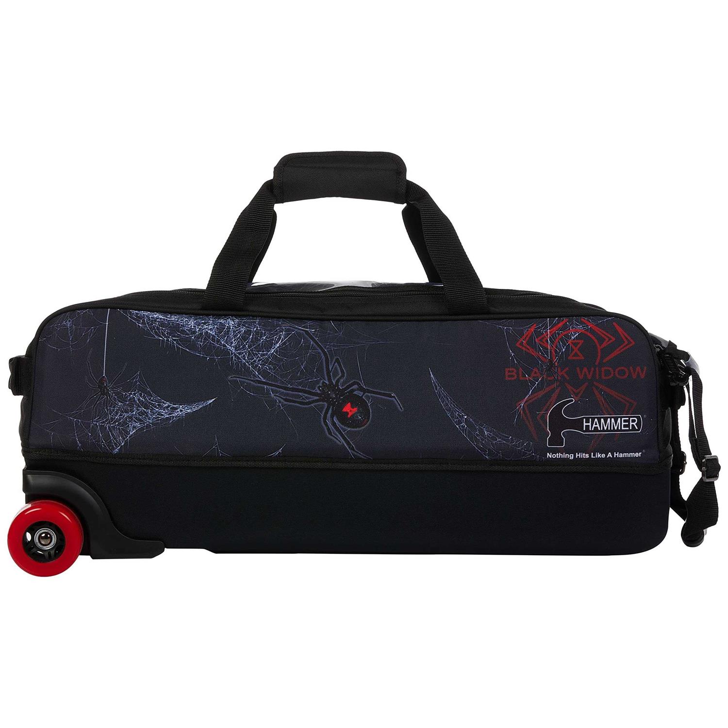Hammer Dye Sub Slim Triple Roller Tote Black Widow Bowling Bag - Sports Supplies Online Store