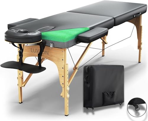 Luxton Home Premium Foam Massage Table Portable Foldable Massage Bed Height Adjustable