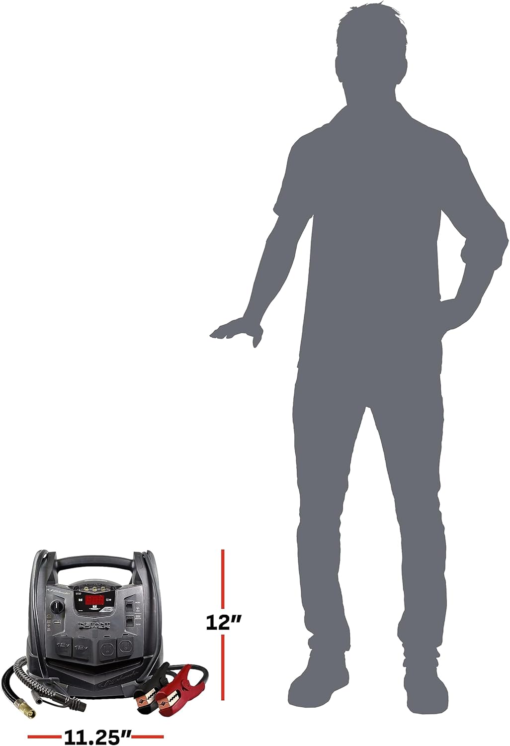 Schumacher Electric SJ1332 6-in-1 Portable Power Station and Jump Starter with 150-PSI Air Compressor and 200 Continuous/400 Peak Watt Power Inverter