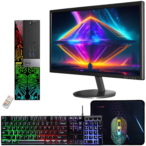 Dell OptiPlex 5050 Desktop Computers with 24 inch Monitor PC Bundle, 16GB DDR4 Ram 512GB M.2 NVMe SSD, WiFi, Bluetooth, i5-6500 3.2GHz, HDMI