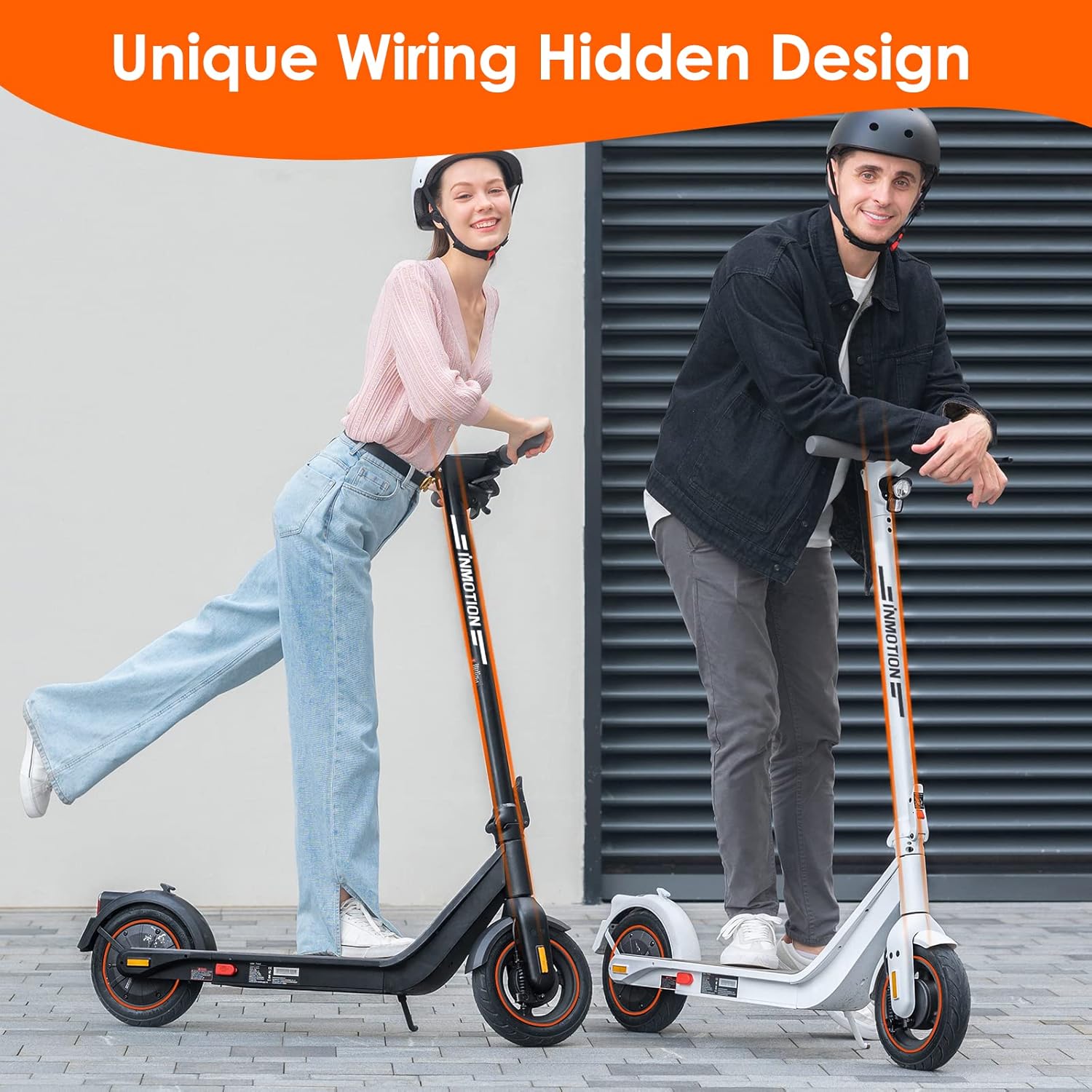 Inmotion Air Pro Electric Sport Scooter, 750W Power, 22MPH & 30Miles Range, Wiring Hidden Design, 10'' Pneumatic Tire, Dual Brakes