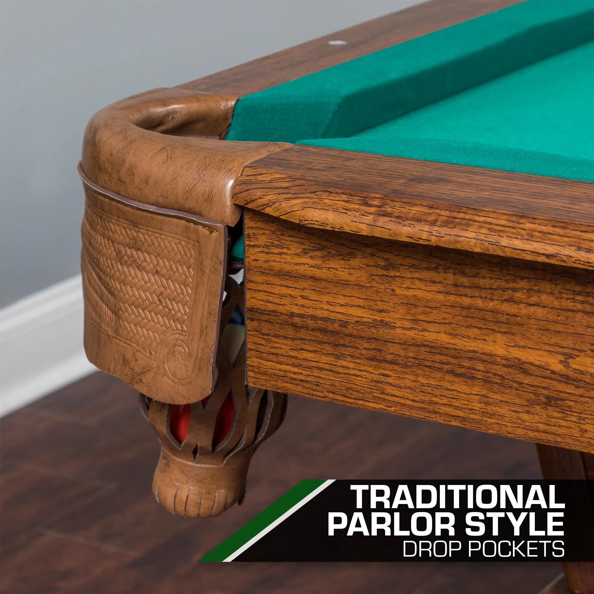 Classic Sports Brighton 87 Billiard Pool Table in Tan